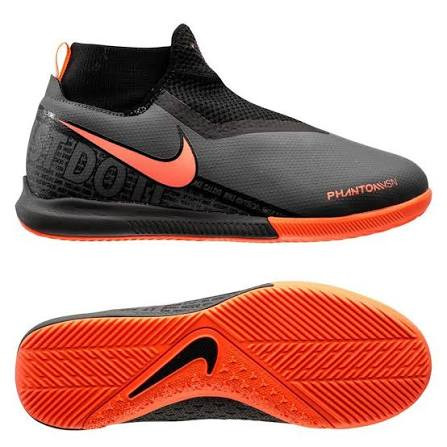 Vist Large View of Product Image Which is Used Nike JR PHANTOM VSN ACADEMY DF Soccer Indoor Shoes Grey Junior 02