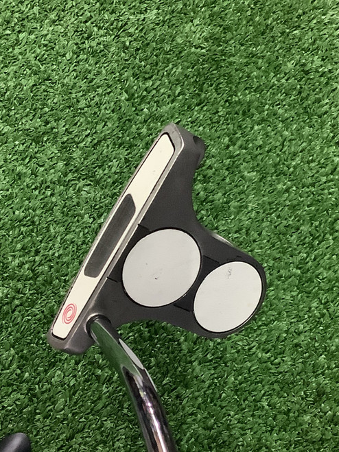 Vist Large View of Product Image Which is Used Odyssey WHITE STEEL 2-BALL BLADE Mens Putter RH
