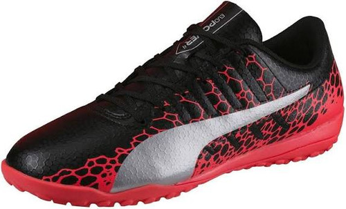 Vist Large View of Product Image Which is Used Puma EVOPOWER VIGOR 4 IT Soccer Indoor Shoes Black And Red Senior 10