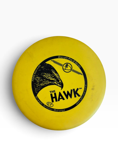 Vist Large View of Product Image Which is Used Discraft THE HAWK Disc Golf Mid Range Yellow
