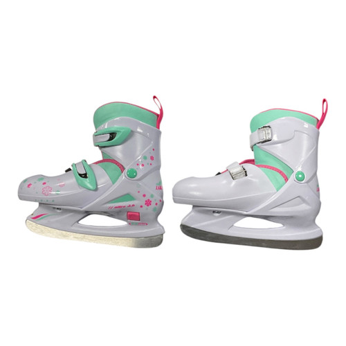 Vist Large View of Product Image Which is Used Lake Placid NITRO ADJ 1-4 Girls Figure Skate White Adjustable