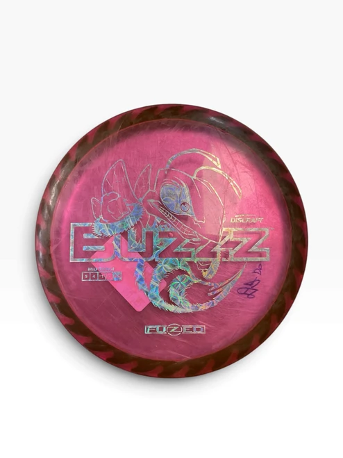 Vist Large View of Product Image Which is Used Discraft FUZED BUZZZ SAW Disc Golf Mid Range Maroon 179g