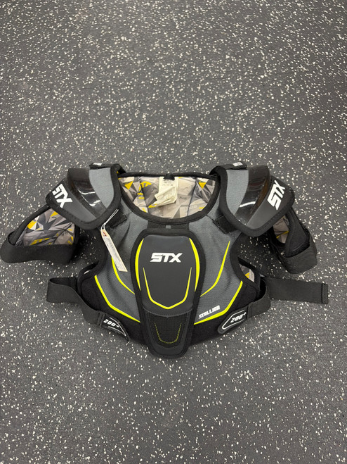 Vist Large View of Product Image Which is Used STX STALLION 200+ Lacrosse Shoulder Pads Black MD