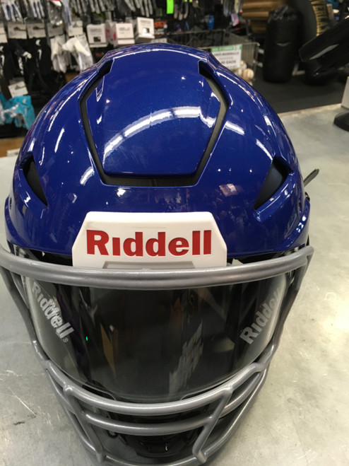 Vist Large View of Product Image Which is Used Riddell AXIOM FB Helmet Royal Blue Adult LG