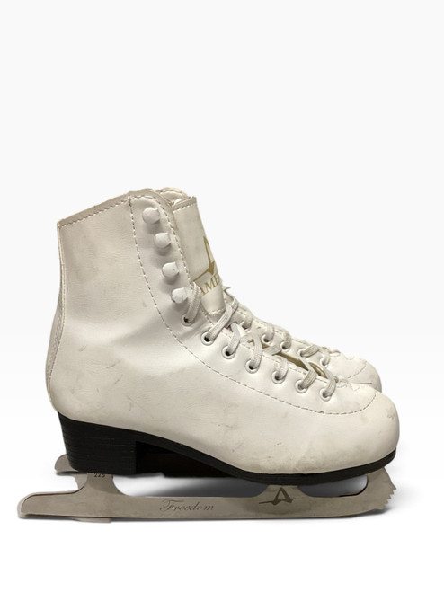 Vist Large View of Product Image Which is Used American Athletic FREEDOM Girls Figure Skate White Junior 06