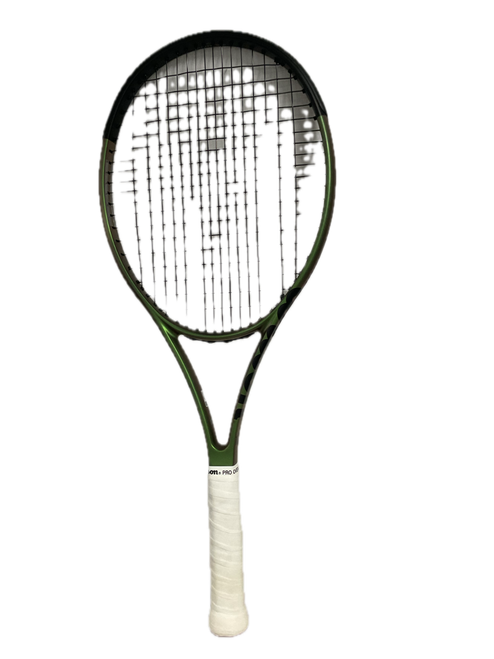 Vist Large View of Product Image Which is Used Wilson 100 BLADE V8 300G Adult Tennis Racquet Green 4 3/8"