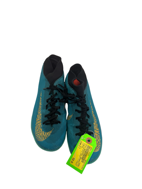 Vist Large View of Product Image Which is Used Nike MERCURIAL SUPERFLY VI ACADEMY CR7 AJ3567-390 Indoor Soccer Shoes Teal Size 7