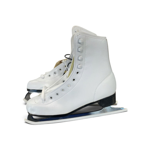 Vist Large View of Product Image Which is Used Chicago Womens Figure Skates White Senior Size 7, side view