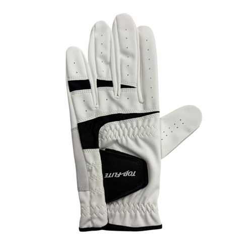 Vist Large View of Product Image Which is Used Top Flite Mens Golf Glove MLH White LG