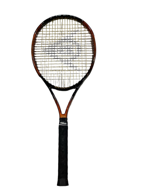 Vist Large View of Product Image Which is Used Dunlop POWER Adult Tennis Racquet Orange 4 3/8"