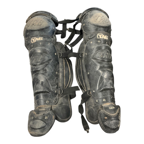 Vist Large View of Product Image Which is Used TAG TLG 211 Catchers Leg Guards Black Adult