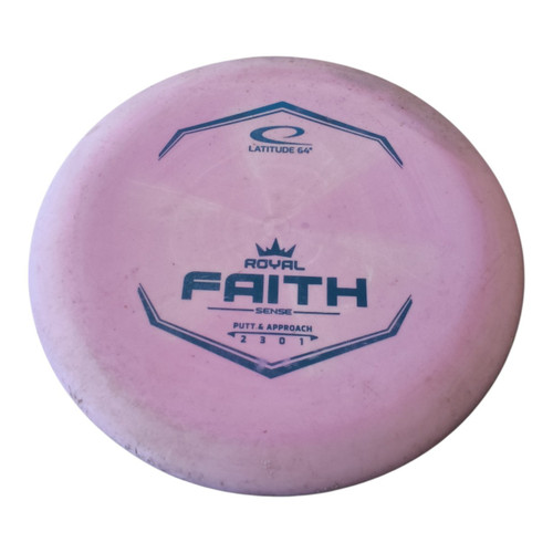 Vist Large View of Product Image Which is Used Latitude 64 ROYAL SENSE FAITH Disc Golf Putter Pink 175g