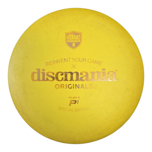 Vist Large View of Product Image Which is Used Discmania FLEX 3 P1 Disc Golf Putter Yellow 174g