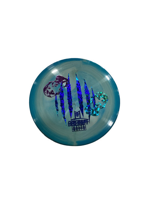 Vist Large View of Product Image Which is Used Discraft PM 6X CLAW MALTA Disc Golf Mid Range Royal Blue