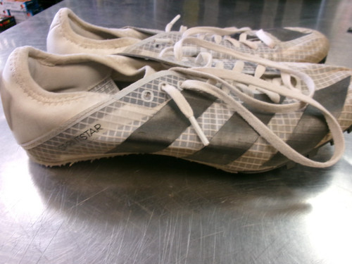 Vist Large View of Product Image Which is Used Adidas SPRINTSTAR Track & Field Cleats Adult White Senior 7.5
