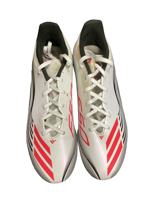 Vist Large View of Product Image Which is Used Adidas F50 MESSI Soccer Cleats White Senior 7.5