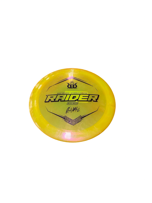 Vist Large View of Product Image Which is Used Dynamic Discs RAIDER Disc Golf Driver Gold