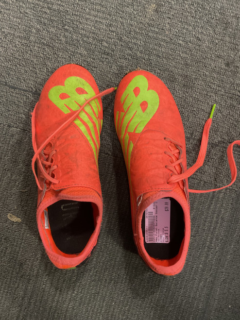 Vist Large View of Product Image Which is Used New Balance Soccer Cleats Orange Senior 5.5