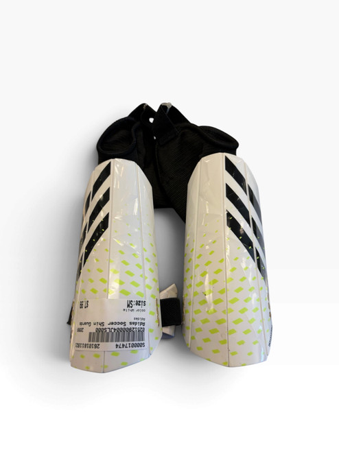 Vist Large View of Product Image Which is Used Adidas Soccer Shin Guards Youth White SM