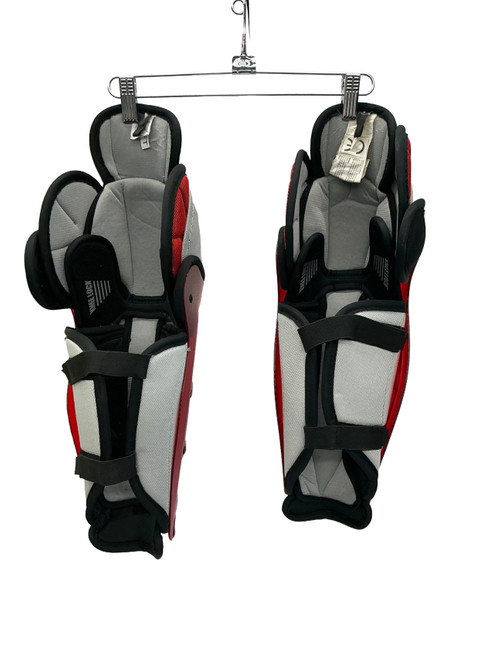Vist Large View of Product Image Which is Used Easton STEALTH Senior Shin Guards Red 14"