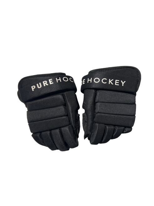 Vist Large View of Product Image Which is Used Pure Hockey GLOVES Youth Gloves Black 8"