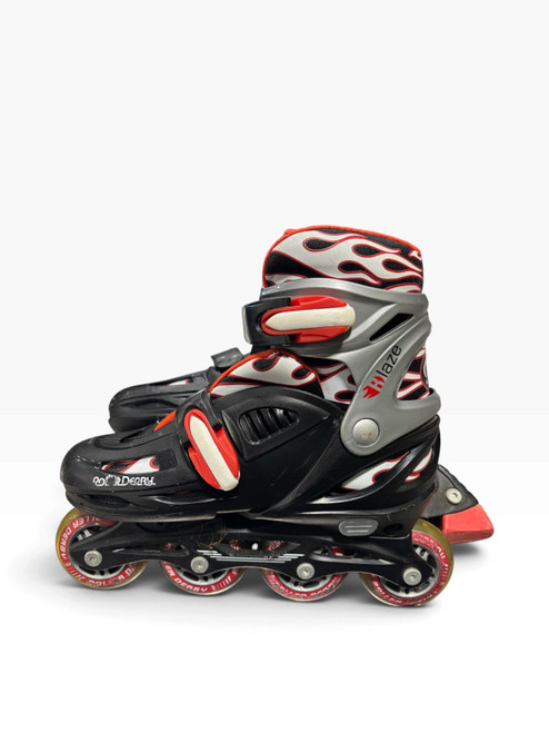 Vist Large View of Product Image Which is Used RollerDerby Junior Rec Fitness Skates Black Adjustable