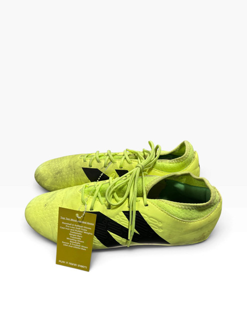 Vist Large View of Product Image Which is Used New Balance Soccer Cleats Optic Yellow Senior 10.5