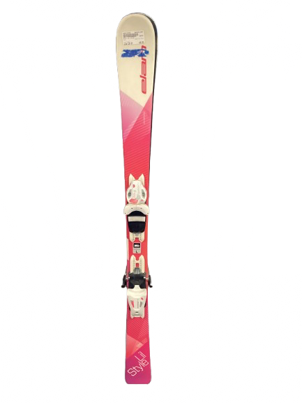 Vist Large View of Product Image Which is Used Elan LIL STYLE Girls DH Ski/Binding Pink 120 cm