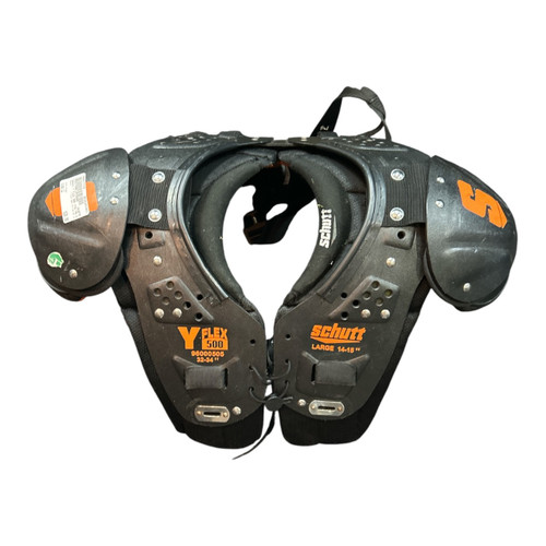 Vist Large View of Product Image Which is Used Schutt Y FLEX 500 YTH FB SP LG FB Shoulder Pads Black LG