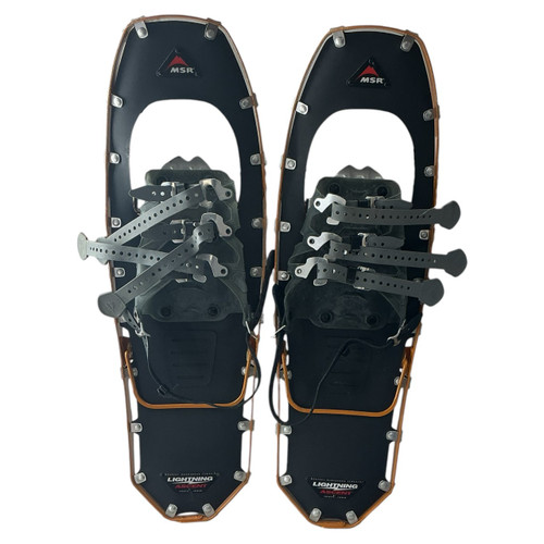 Vist Large View of Product Image Which is Used MSR Snowshoes Boys Black 25"