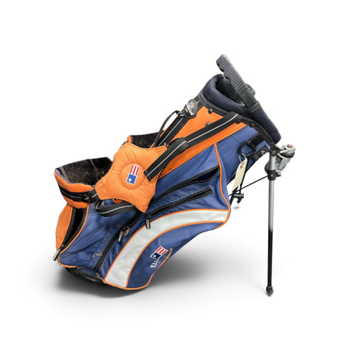 Vist Large View of Product Image Which is Used US Kids BLUE AND ORANGE Jr Stand Bag Royal Blue And Orange