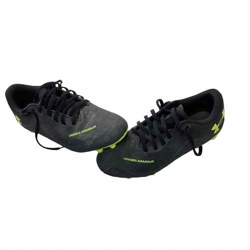 Vist Large View of Product Image Which is Used Under Armour Soccer Cleats Black Junior 04.5