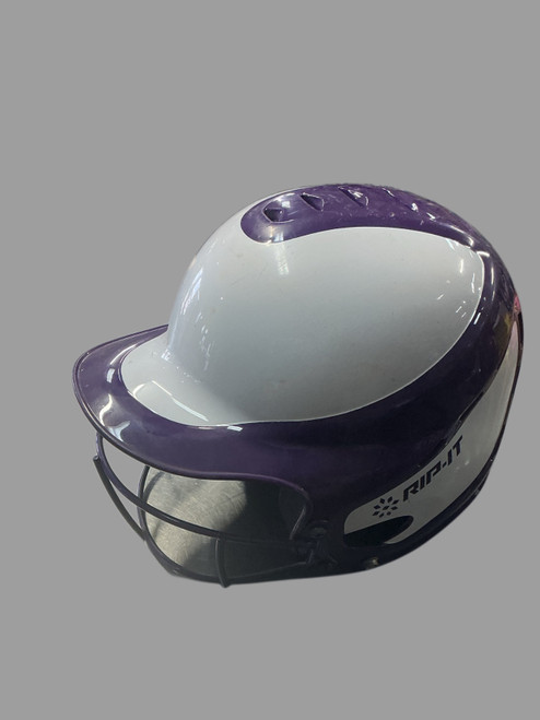 Vist Large View of Product Image Which is Used RIP-IT SB HELMET W MASK Batting Helmet w/Mask Black One Size