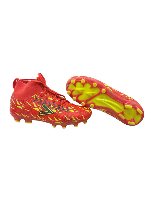 Vist Large View of Product Image Which is Used Mitre Soccer Cleats Red Junior 03.5