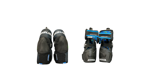 Vist Large View of Product Image Which is Used Bauer BAUER X Junior Elbow Pads Black MD