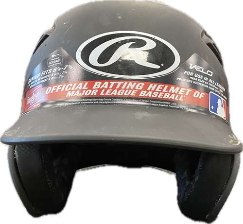 Vist Large View of Product Image Which is Used Rawlings R1 Batting Helmet No Mask Black SM