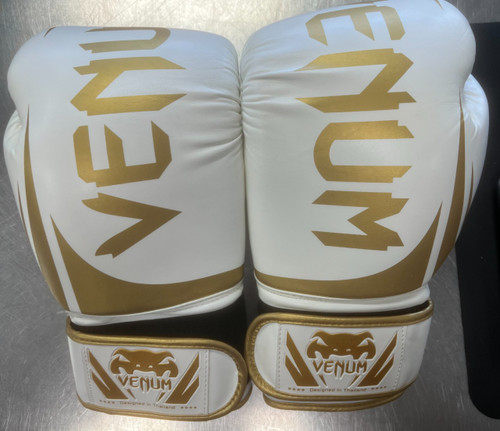 Vist Large View of Product Image Which is Used Venum Boxing Gloves White Senior
