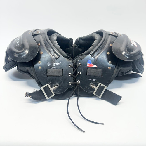 Vist Large View of Product Image Which is Used Douglas DESTROYER ADULT FB Shoulder Pads Black LG