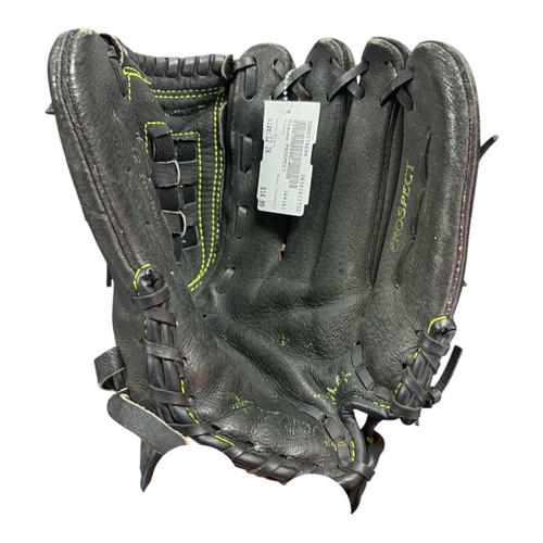 Vist Large View of Product Image Which is Used Mizuno PROSPECT BB/SB Glove RH Throw Black 12"