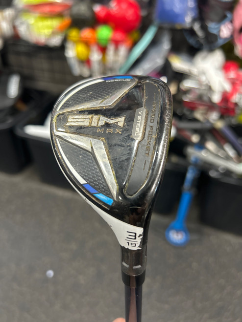 Vist Large View of Product Image Which is Used Taylormade SIM MAX Mens Hybrid Club RH 3 Hybrid