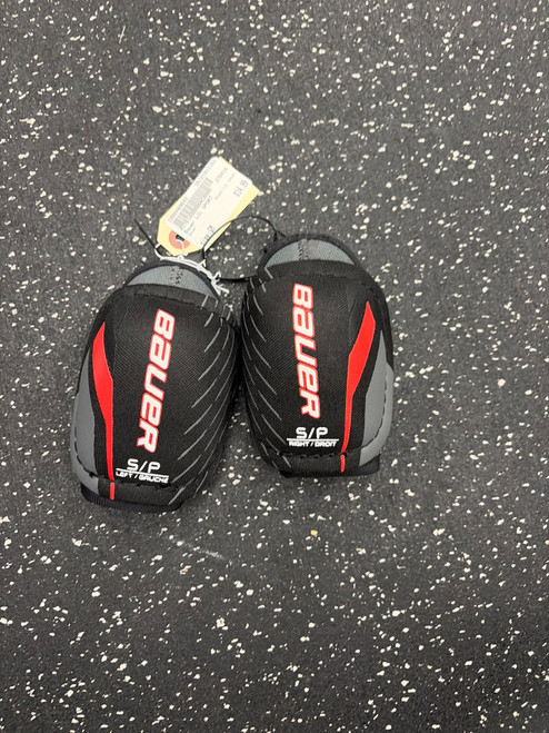 Vist Large View of Product Image Which is Used Bauer LIL SPORT Youth Elbow Pads SM