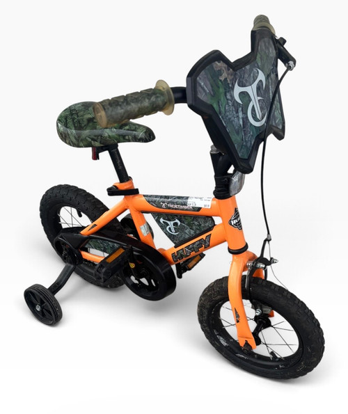 Vist Large View of Product Image Which is Used Huffy TRUETIMBER Training Wheel Bike Boys Orange 12"
