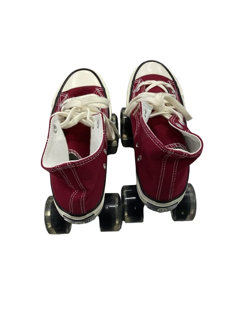 Vist Large View of Product Image Which is Used EVEN STAR CHUCK TAYLOR SKATES Senior Roller Quad Skates Wine Red Senior 5