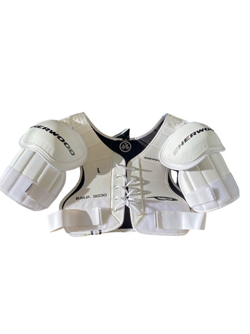 Vist Large View of Product Image Which is Used Sher-wood AMP 5030 Senior Shoulder Pads LG