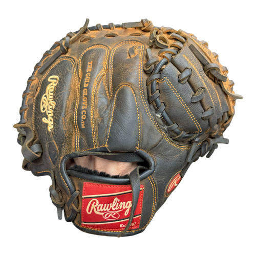 Vist Large View of Product Image Which is Used Rawlings RENEGADE RCM325B BB/SB Catchers RH Throw Black 32 1/2"