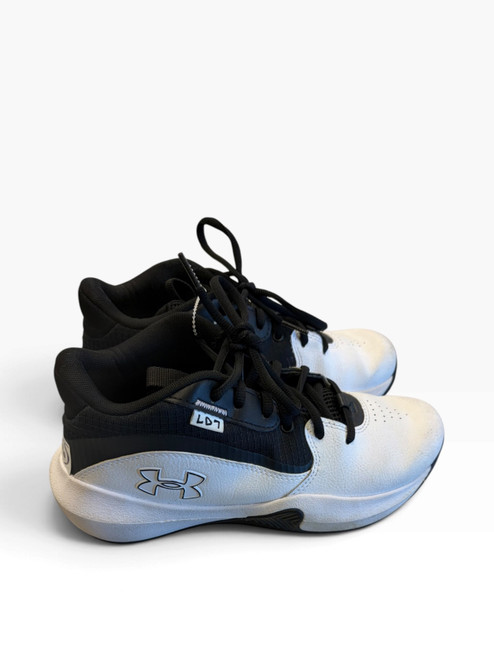 Vist Large View of Product Image Which is Used Under Armour LOCKDOWN 7 Basketball Shoes Y Black And White Youth 06.0