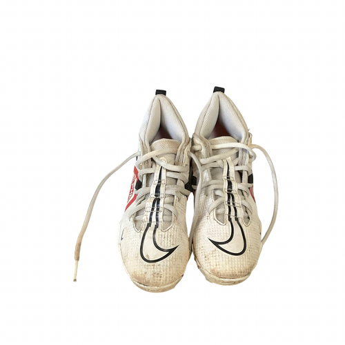 Vist Large View of Product Image Which is Used Nike ALPHA Jr FB Cleats White Junior 02.5