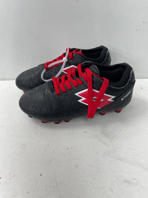 Vist Large View of Product Image Which is Used Lotto Soccer Cleats Black Junior 02