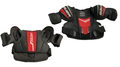 Vist Large View of Product Image Which is Used Bauer LEGACY Youth Shoulder Pads LG