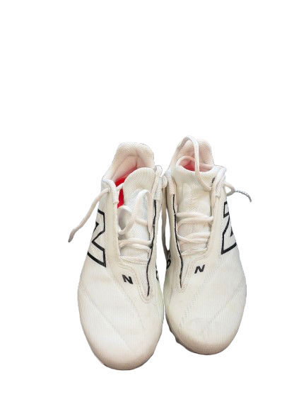 Vist Large View of Product Image Which is Used New Balance LAX Cleats Mens White Senior 8.5